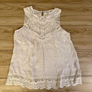 Miss Kelly 1999 Cream Lace Top Size Small
